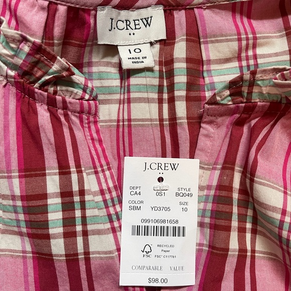 NWT J.Crew plaid dress - Picture 3 of 6